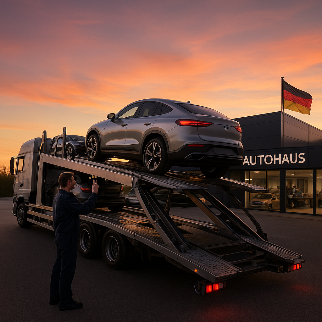 Servicio de importación de coches desde Alemania a España con CochesMarket. Nos encargamos del transporte, gestión y entrega del vehículo en Valladolid con total garantía y confianza.