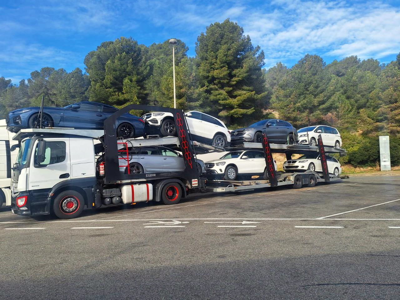 Red de rutas europeas utilizada para transporte de vehículos por Europa